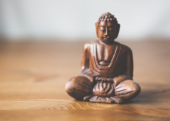 Small wood Buddha statute